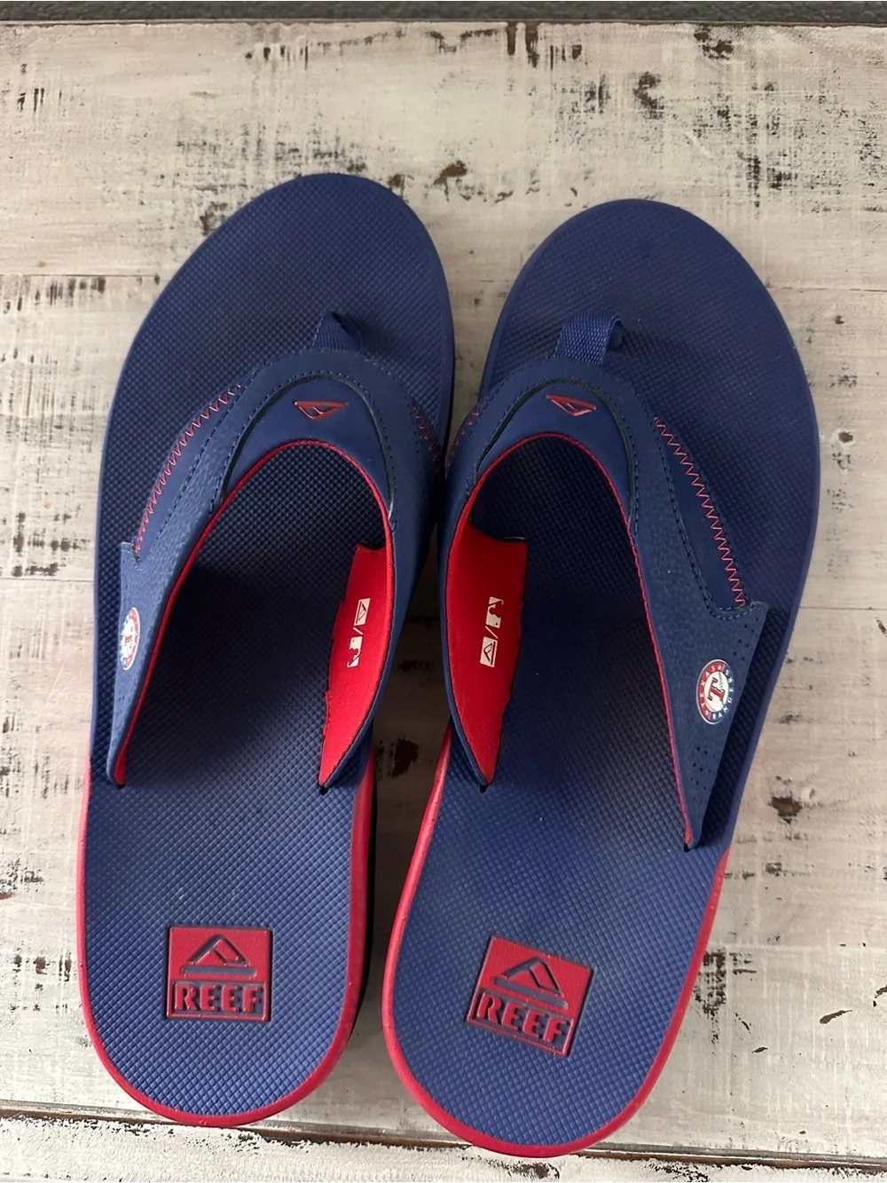 Reef Texas Rangers MLB Flip Flops Men’s 13 Bottle Opener Sandals